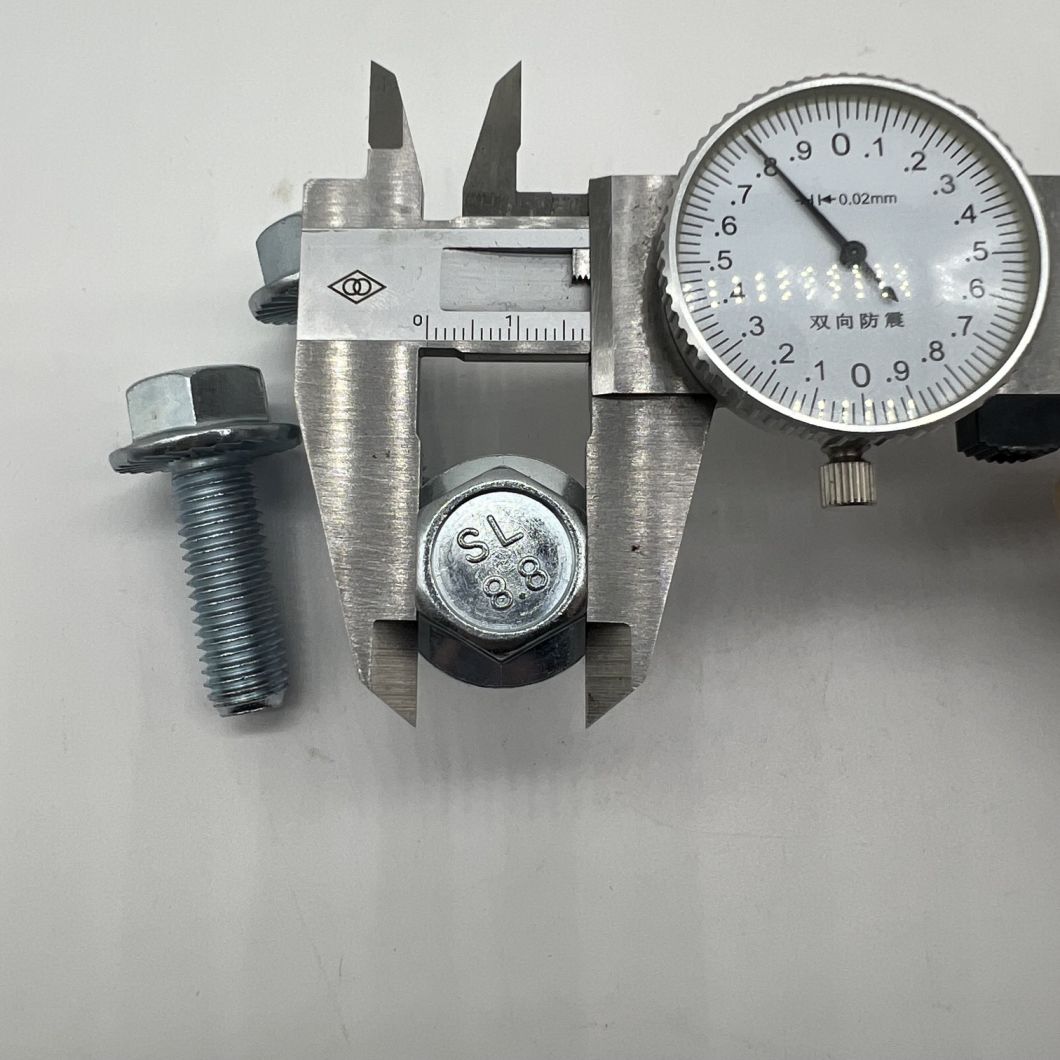 En1665 M12X25 Hex Flange Bolt Flange Screw Serration Cl8.8