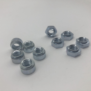 Hex Press Nut Trivalent Zinc Plating Straigjt Knurling M8-2