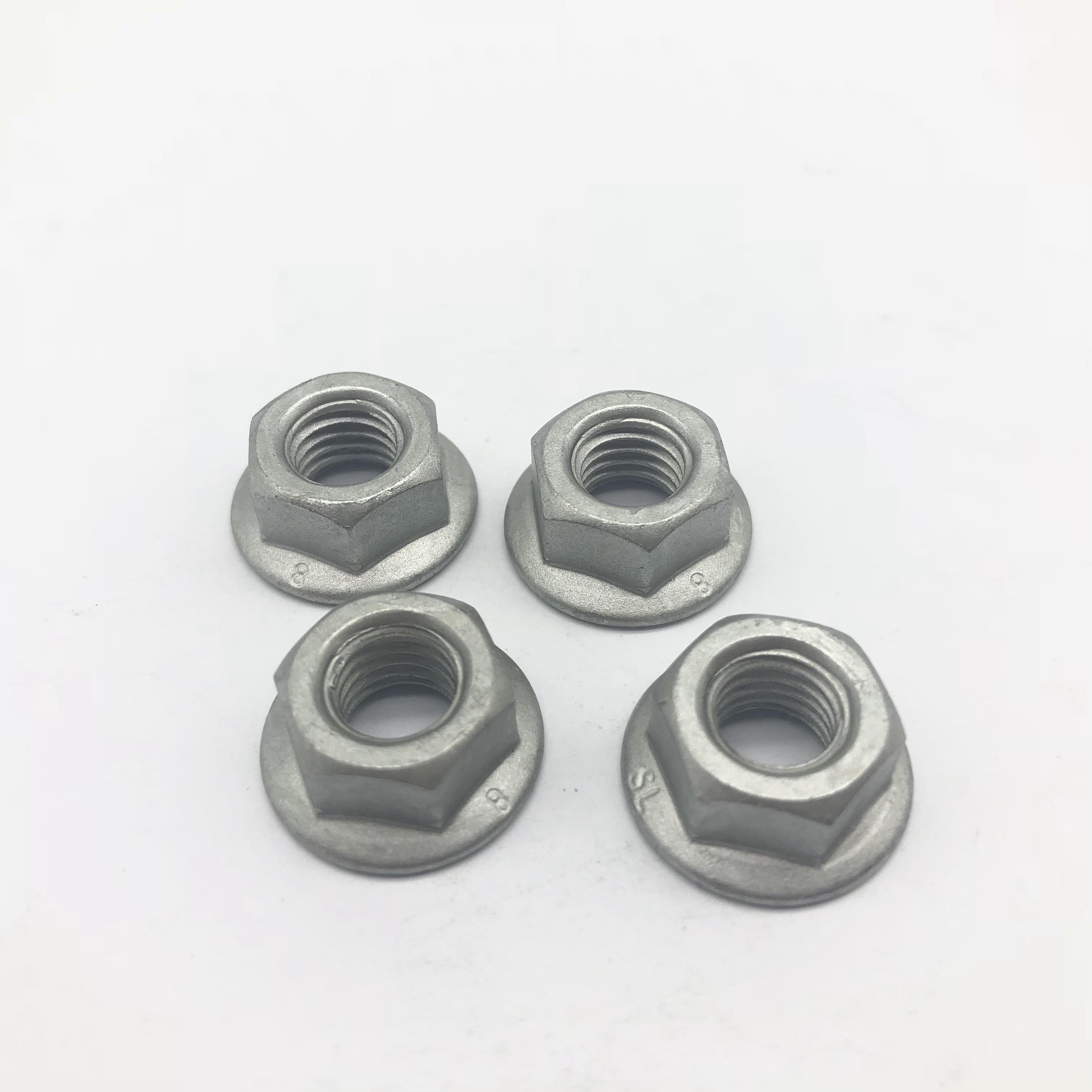 Flange Nut DIN6923 M8 Zinc Flake Coating Geomet Delta Magni