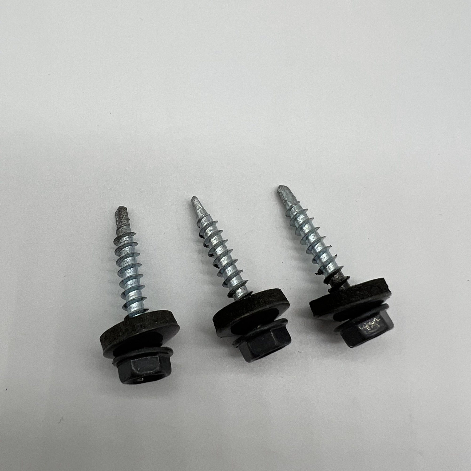 Steel Self-Drilling Screw P4 #12-14X32 Ral 6011 Hex Head & EPDM Washer