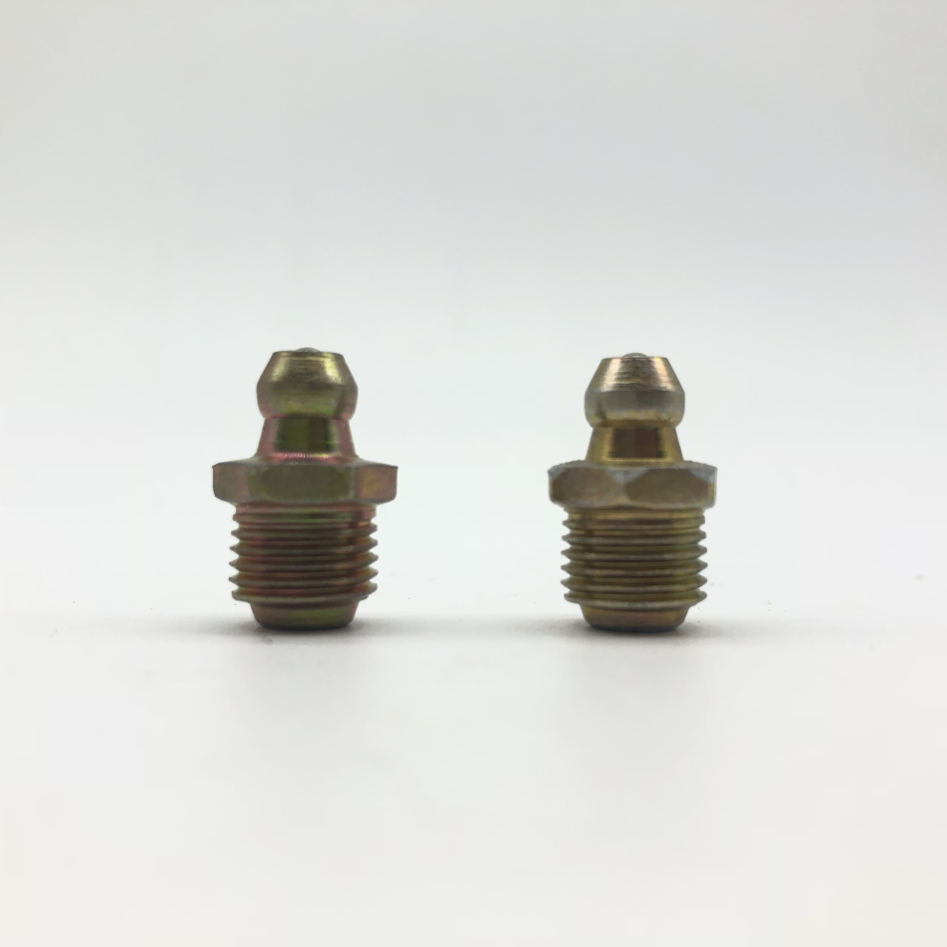 DIN71412 Straight Grease Nipple Fitting 1/4-Unf yellow zinc