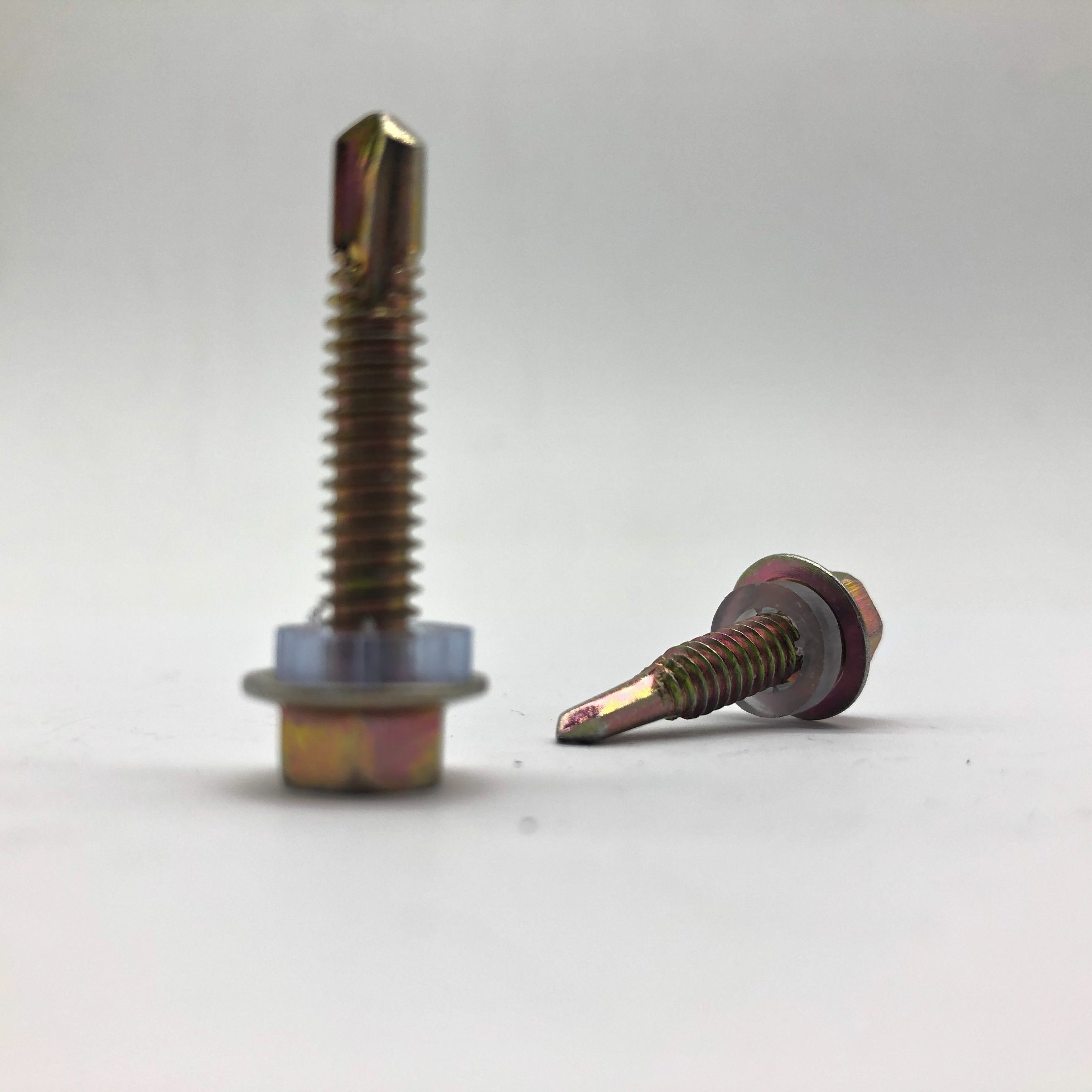 Yellow Zinc Drilling Screw Tapping Screw with Plastic Washer