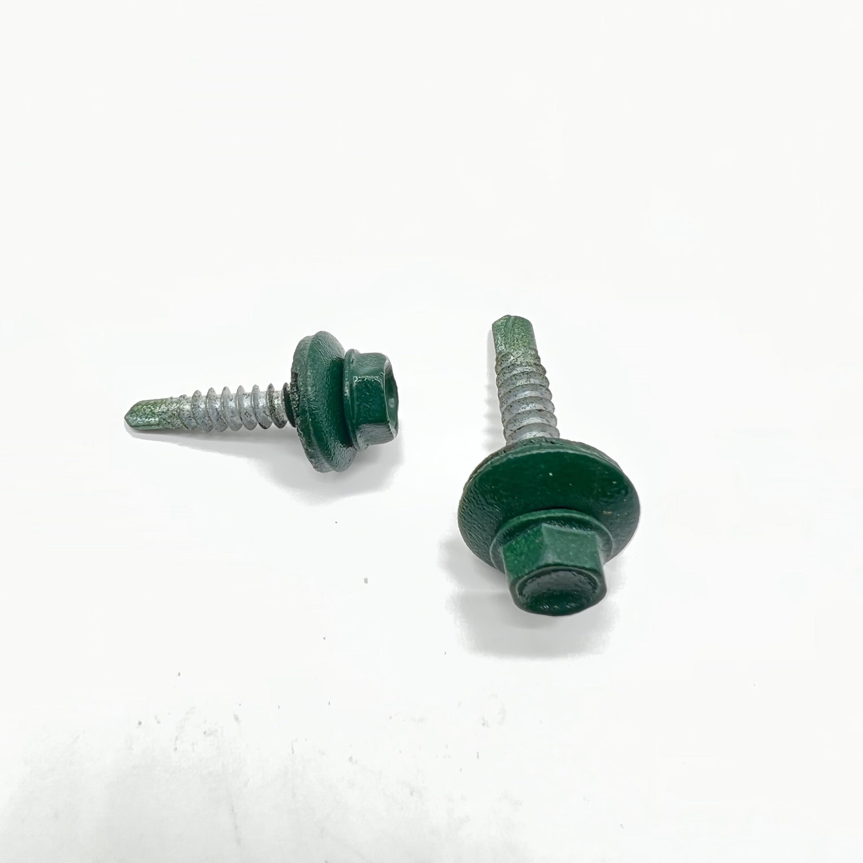 Steel Self-Drilling Screw P4 #14-14X45 Ral 9002 Hex Head EPDM Bonded Washer