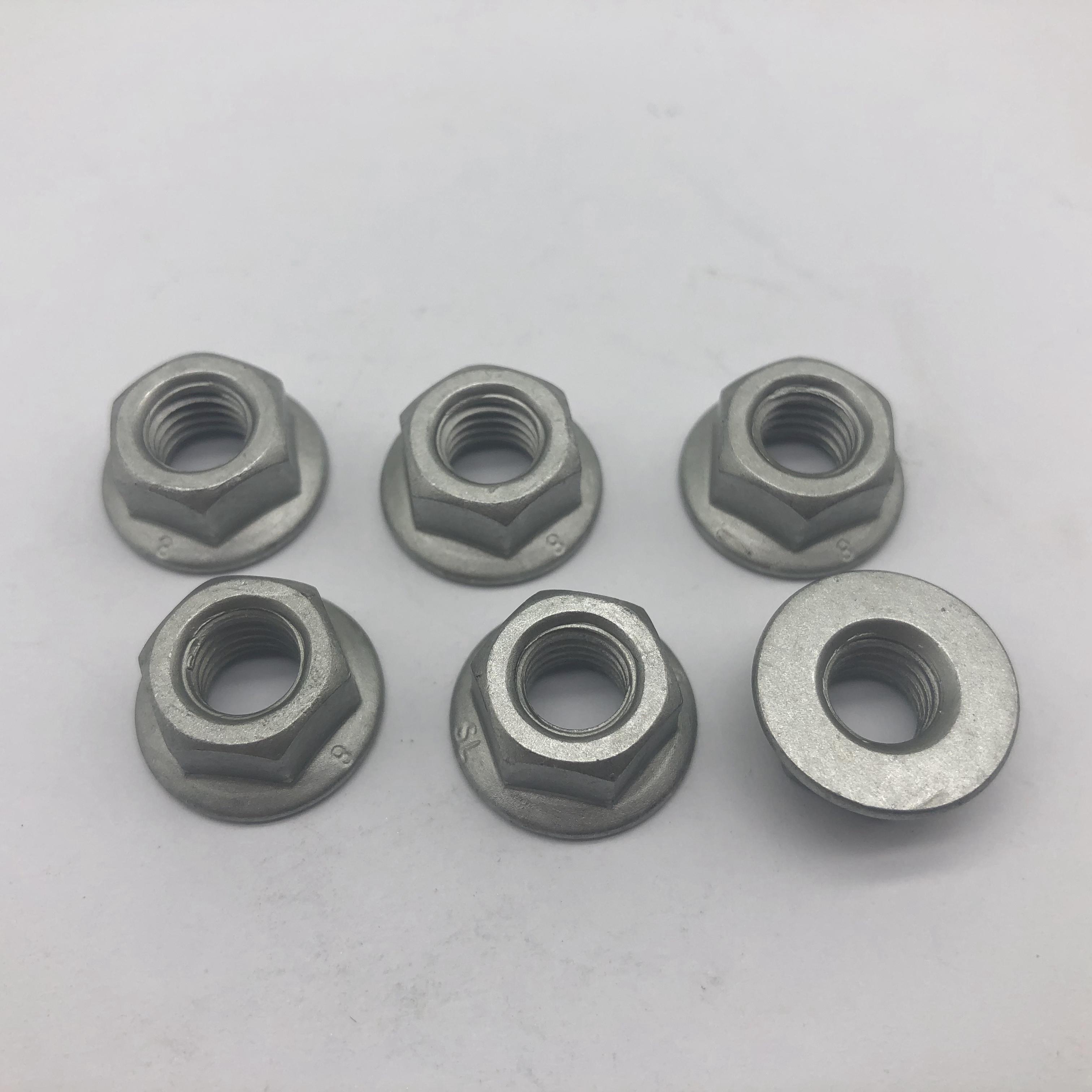 Flange Nut DIN6923 M8 Zinc Flake Coating Geomet Delta Magni