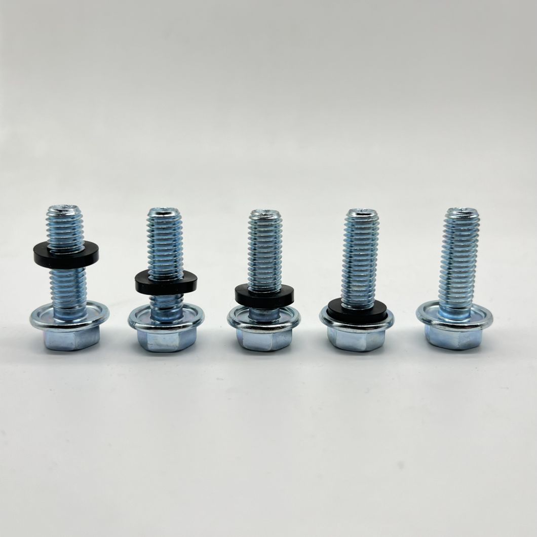 DIN6921 Hex Flange Bolt M10X30 for Silos with Rubber Washer