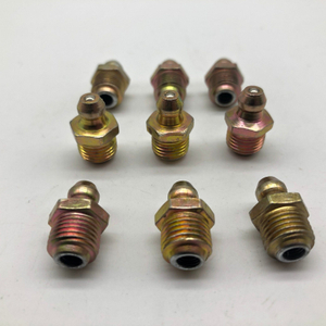 DIN71412 Straight Grease Nipple Fitting 1/4-Unf yellow zinc