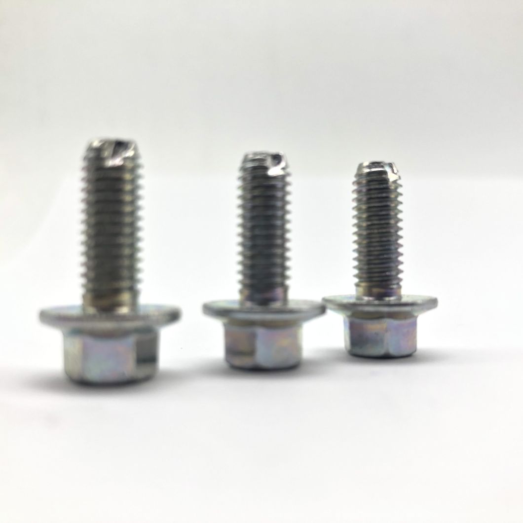 Hexagon Flange Removing Scraps Bolts Flange Screw M6X16