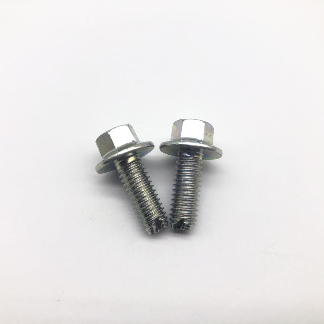 Hexagon Flange Removing Scraps Bolts Flange Screw M6X16