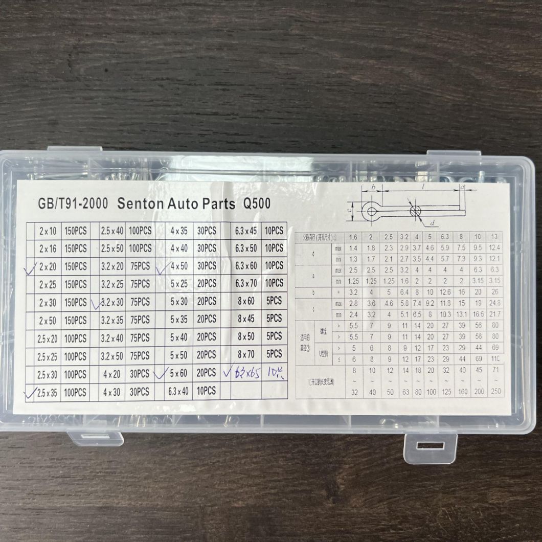 Pin Set Cotter Pin Split Pin