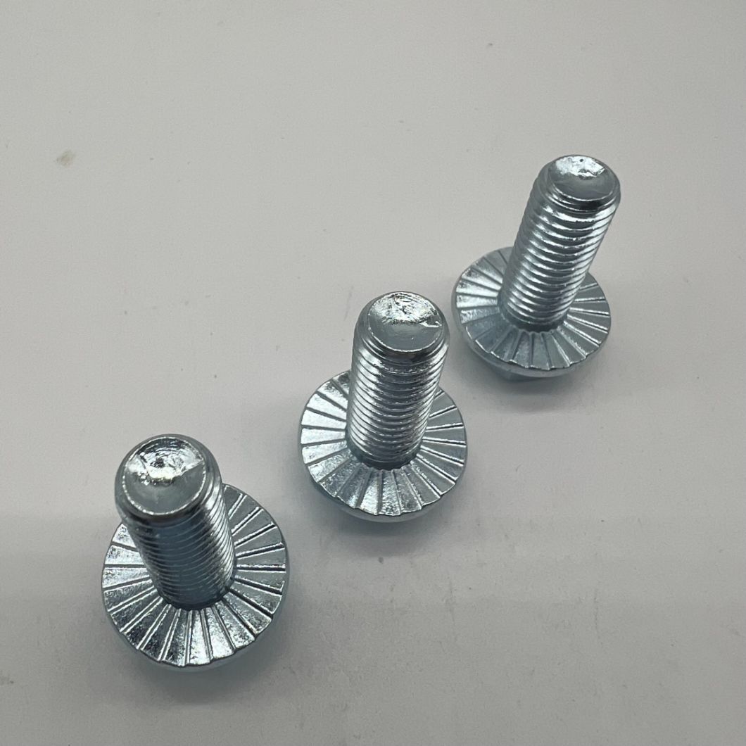 DIN6921 M10X25 Hex Flange Head Bolt with Serration 24th Cl8.8