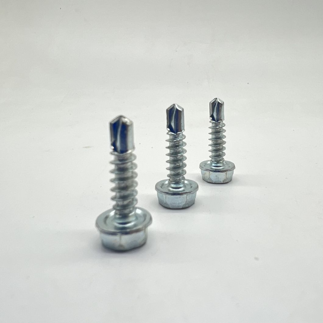 DIN7504K Hex Head Drilling Screws with Tapping Screw Thread with Collar