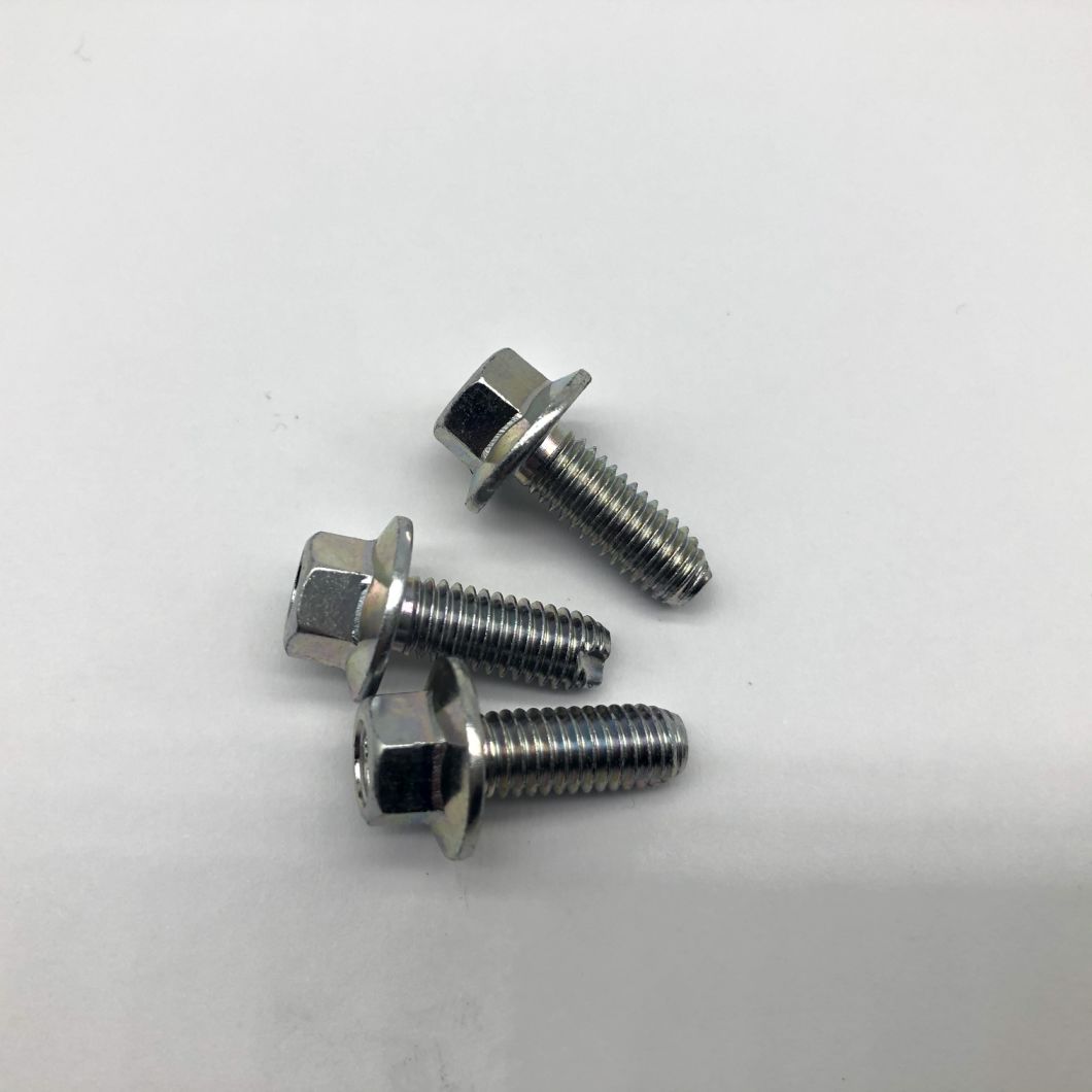 Hexagon Flange Removing Scraps Bolts Flange Screw M6X16