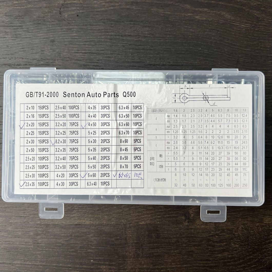 Pin Set Cotter Pin Split Pin